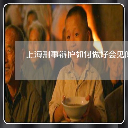 上海刑事辩护如何做好会见阅卷/2023060414737