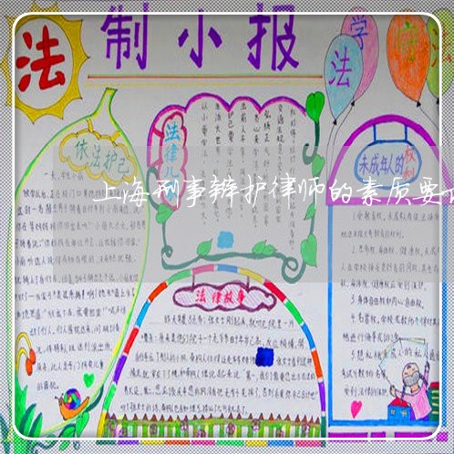 上海刑事辩护律师的素质要求/2023032950592 上海刑事辩护律师的素质要求/2023032950592