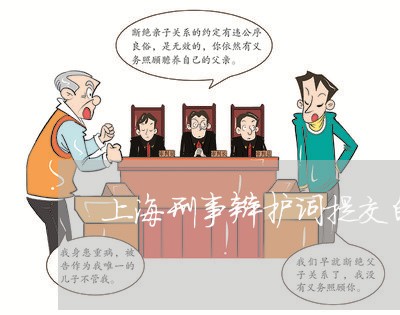 上海刑事辩护词提交的时间/2023031562615