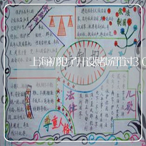 上海初犯了开设赌场罪过30天/2023060252603