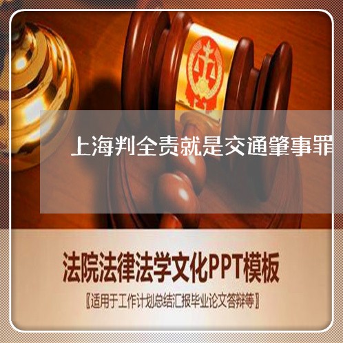 上海判全责就是交通肇事罪/2023031561717 上海判全责就是交通肇事罪/2023031561717