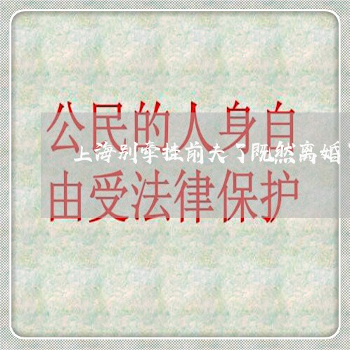 上海别牵挂前夫了既然离婚了/2023032951473