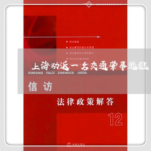 上海劝返一名交通肇事逃犯/2023031565058