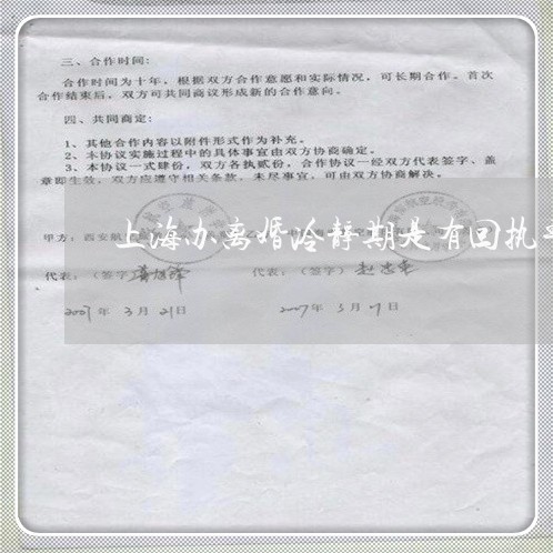 上海办离婚冷静期是有回执单吗/2023060283925