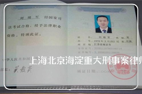 上海北京海淀重大刑事案律师/2023032940594