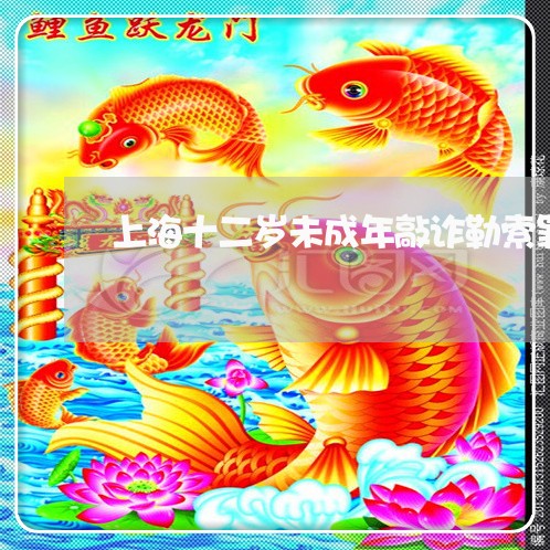 上海十二岁未成年敲诈勒索罪/2023032927179