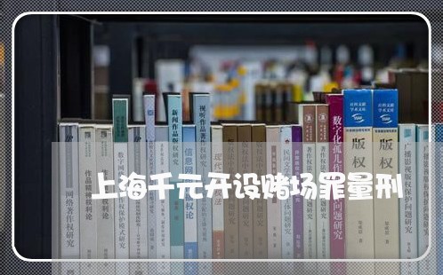 上海千元开设赌场罪量刑/2023022635378