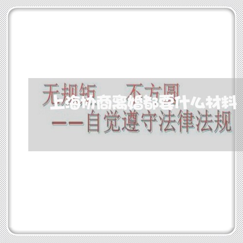 上海协商离婚都要什么材料/2023031547281
