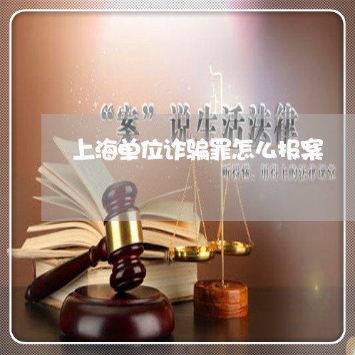 上海单位诈骗罪怎么报案/2023022682805 上海单位诈骗罪怎么报案/2023022682805