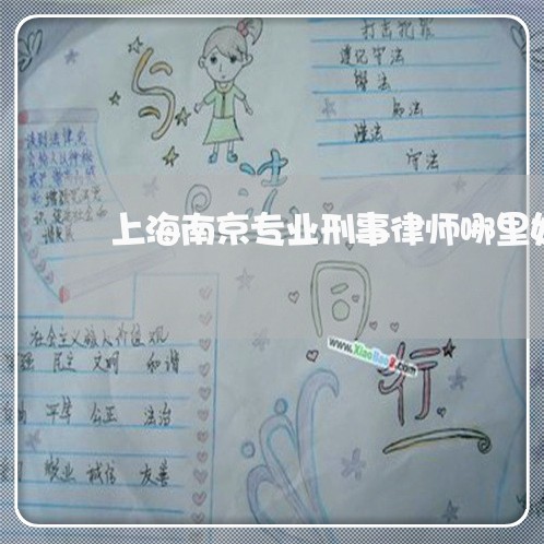 上海南京专业刑事律师哪里好/2023032902793