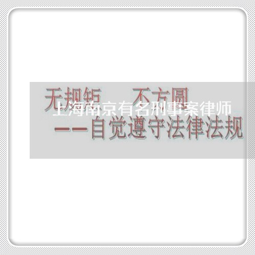上海南京有名刑事案律师/2023022503820 上海南京有名刑事案律师/2023022503820