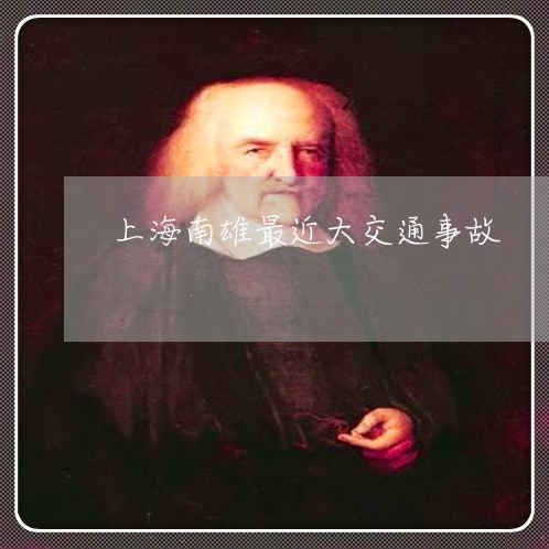 上海南雄最近大交通事故/2023022603525