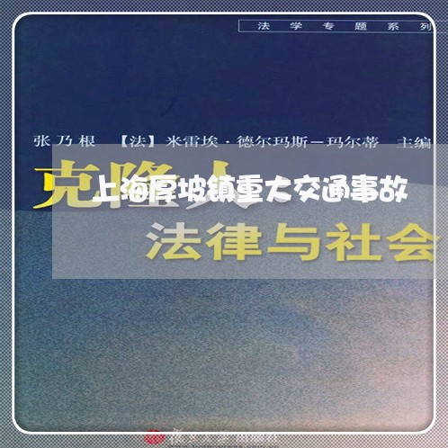 上海厚坡镇重大交通事故/2023022695969 上海厚坡镇重大交通事故/2023022695969