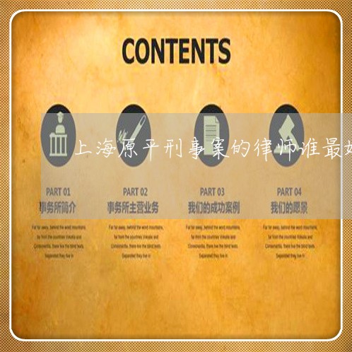 上海原平刑事案的律师谁最好/2023032839574