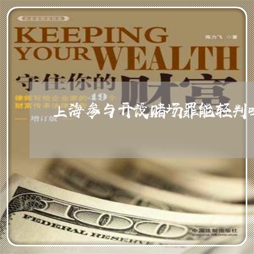上海参与开设赌场罪能轻判吗/2023032850369 上海参与开设赌场罪能轻判吗/2023032850369