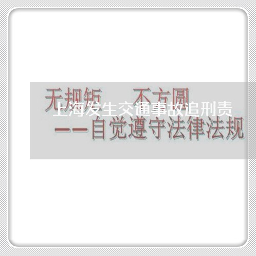 上海发生交通事故追刑责/2023022649272