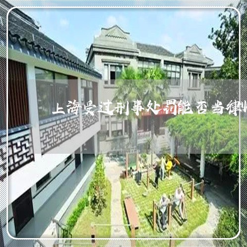 上海受过刑事处罚能否当律师/2023032972795