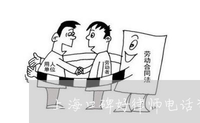 上海口碑好律师电话咨询