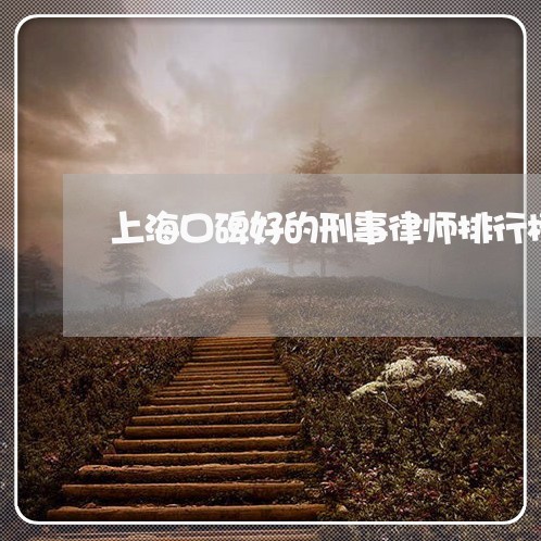 上海口碑好的刑事律师排行榜/2023032996037