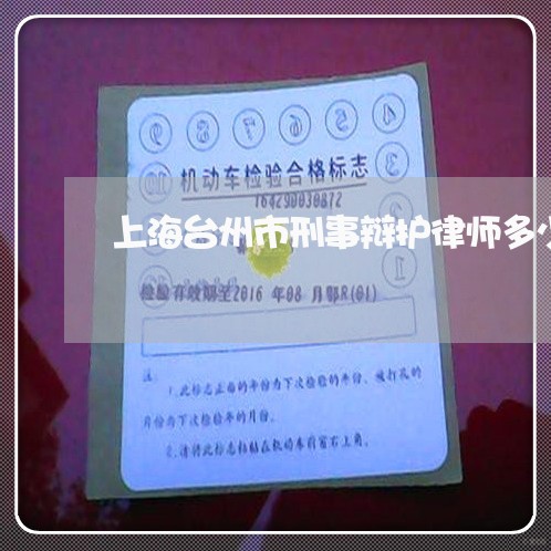 上海台州市刑事辩护律师多少钱/2023060237270