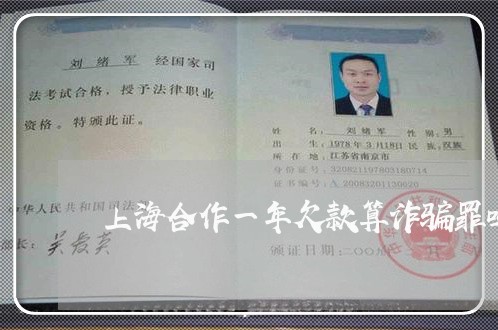 上海合作一年欠款算诈骗罪吗/2023032920281 上海合作一年欠款算诈骗罪吗/2023032920281
