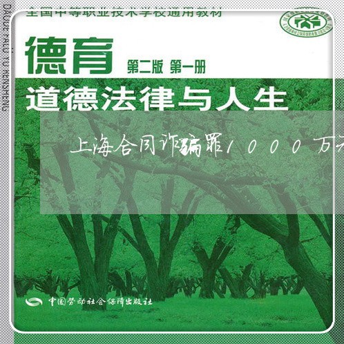 上海合同诈骗罪1000万元/2023032960481 上海合同诈骗罪1000万元/2023032960481