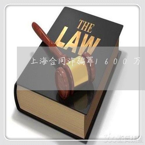上海合同诈骗罪1600万/2023031505937 上海合同诈骗罪1600万/2023031505937