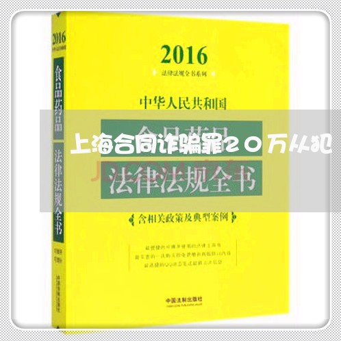 上海合同诈骗罪20万从犯/2023031517857