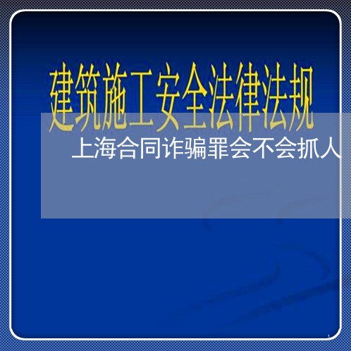 上海合同诈骗罪会不会抓人/2023031515827