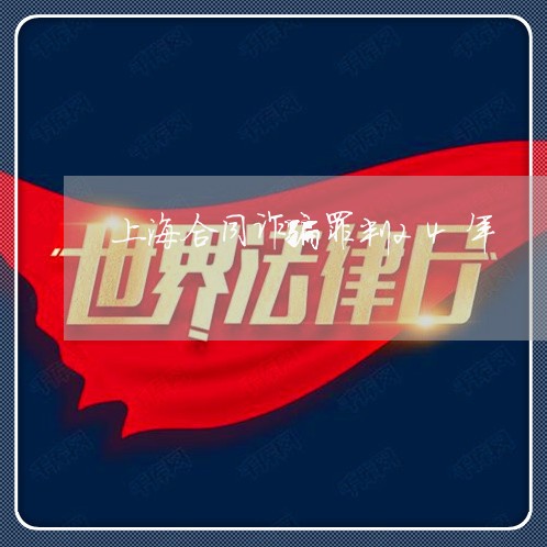 上海合同诈骗罪判24年/2023022662486 上海合同诈骗罪判24年/2023022662486