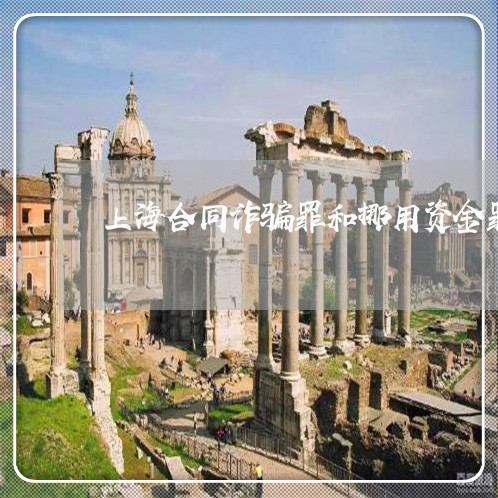 上海合同诈骗罪和挪用资金罪/2023032982515 上海合同诈骗罪和挪用资金罪/2023032982515