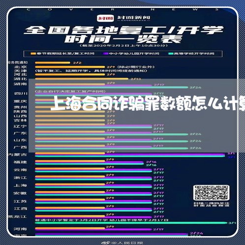 上海合同诈骗罪数额怎么计算/2023032917359