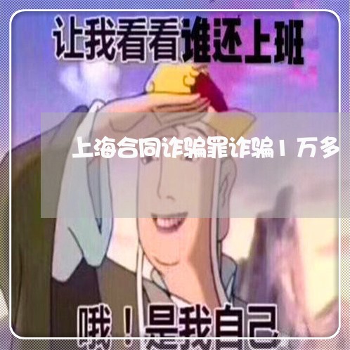 上海合同诈骗罪诈骗1万多/2023031596069