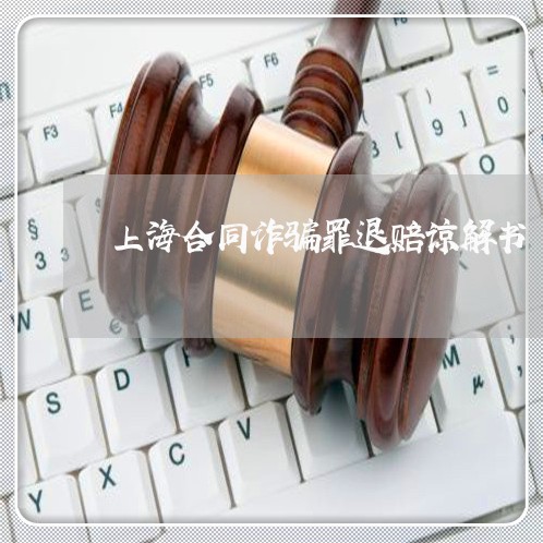 上海合同诈骗罪退赔谅解书/2023031563792