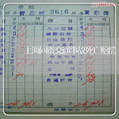 上海同责交通事故死亡赔偿/2023031546461 上海同责交通事故死亡赔偿/2023031546461