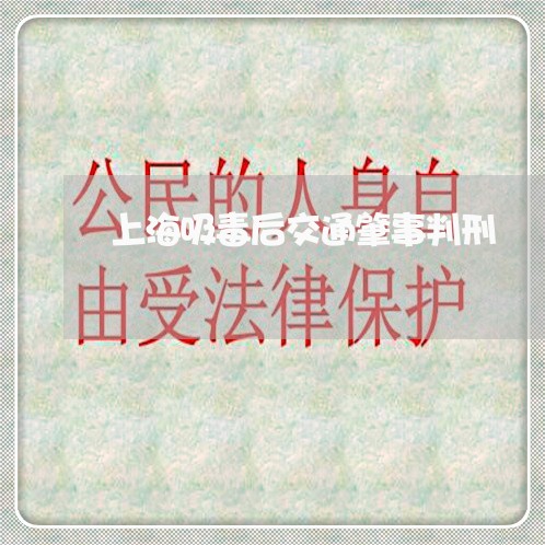 上海吸毒后交通肇事判刑/2023022681708 上海吸毒后交通肇事判刑/2023022681708