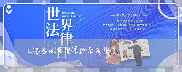 上海告他重婚罪然后离婚了/2023031560723