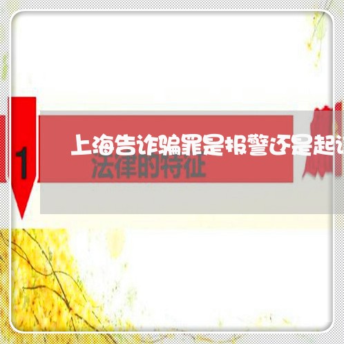 上海告诈骗罪是报警还是起诉/2023032952603 上海告诈骗罪是报警还是起诉/2023032952603