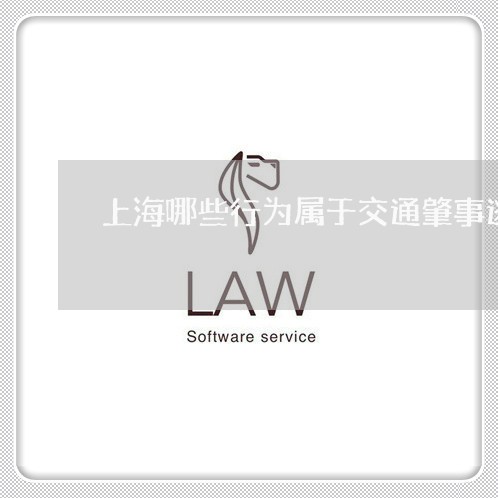 上海哪些行为属于交通肇事逃逸/2023060186281