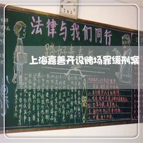上海嘉善开设赌场罪缓刑案/2023031439461