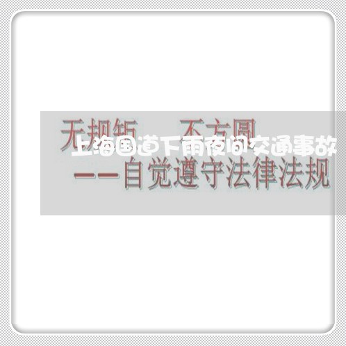 上海国道下雨夜间交通事故/2023031491584 上海国道下雨夜间交通事故/2023031491584
