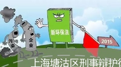 上海塘沽区刑事辩护律师/2023022506403