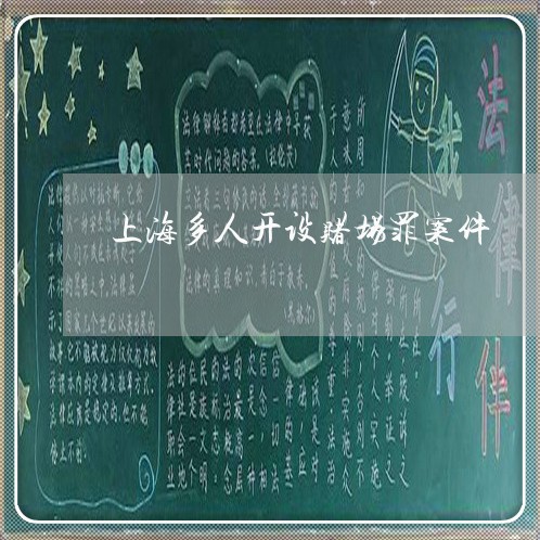 上海多人开设赌场罪案件/2023022528460 上海多人开设赌场罪案件/2023022528460