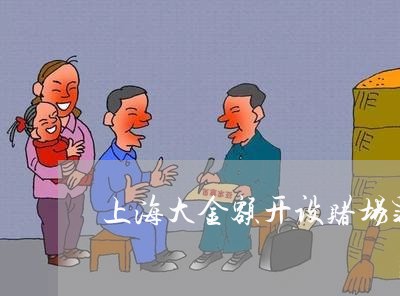 上海大金额开设赌场罪怎么判/2023032814059