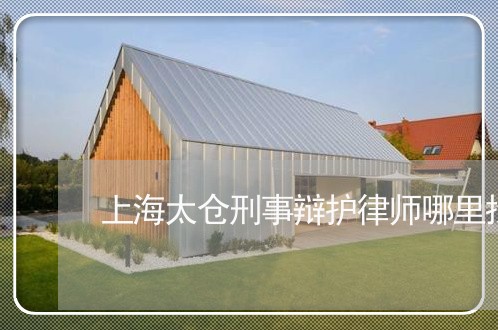 上海太仓刑事辩护律师哪里找/2023032806946