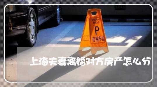 上海夫妻离婚对方房产怎么分/2023032865938 上海夫妻离婚对方房产怎么分/2023032865938