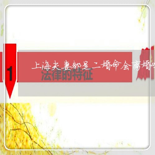 上海夫妻都是二婚命会离婚吗/2023032859372 上海夫妻都是二婚命会离婚吗/2023032859372