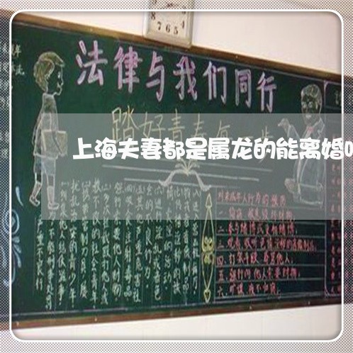 上海夫妻都是属龙的能离婚吗/2023032838171 上海夫妻都是属龙的能离婚吗/2023032838171