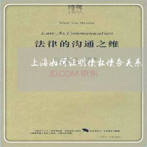 上海如何证明债权债务关系/2023031484257