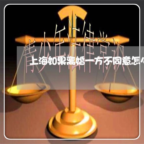上海如果离婚一方不同意怎么办/2023060281714